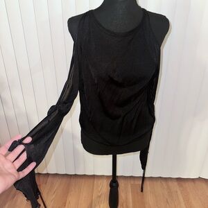 Zara knit Black see through blouse